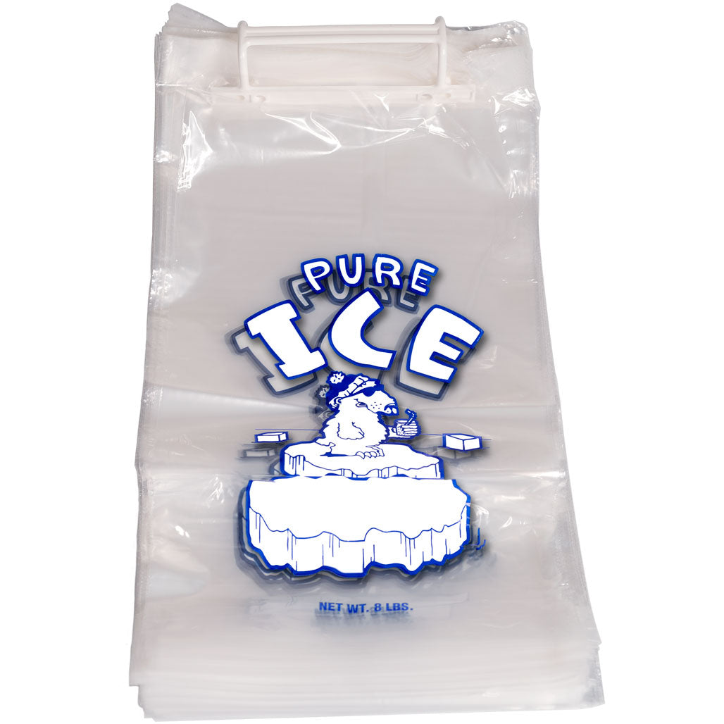 Party Bargains Plastic Ice Bags 8 lb - 50 Count 11 x 19 Inch